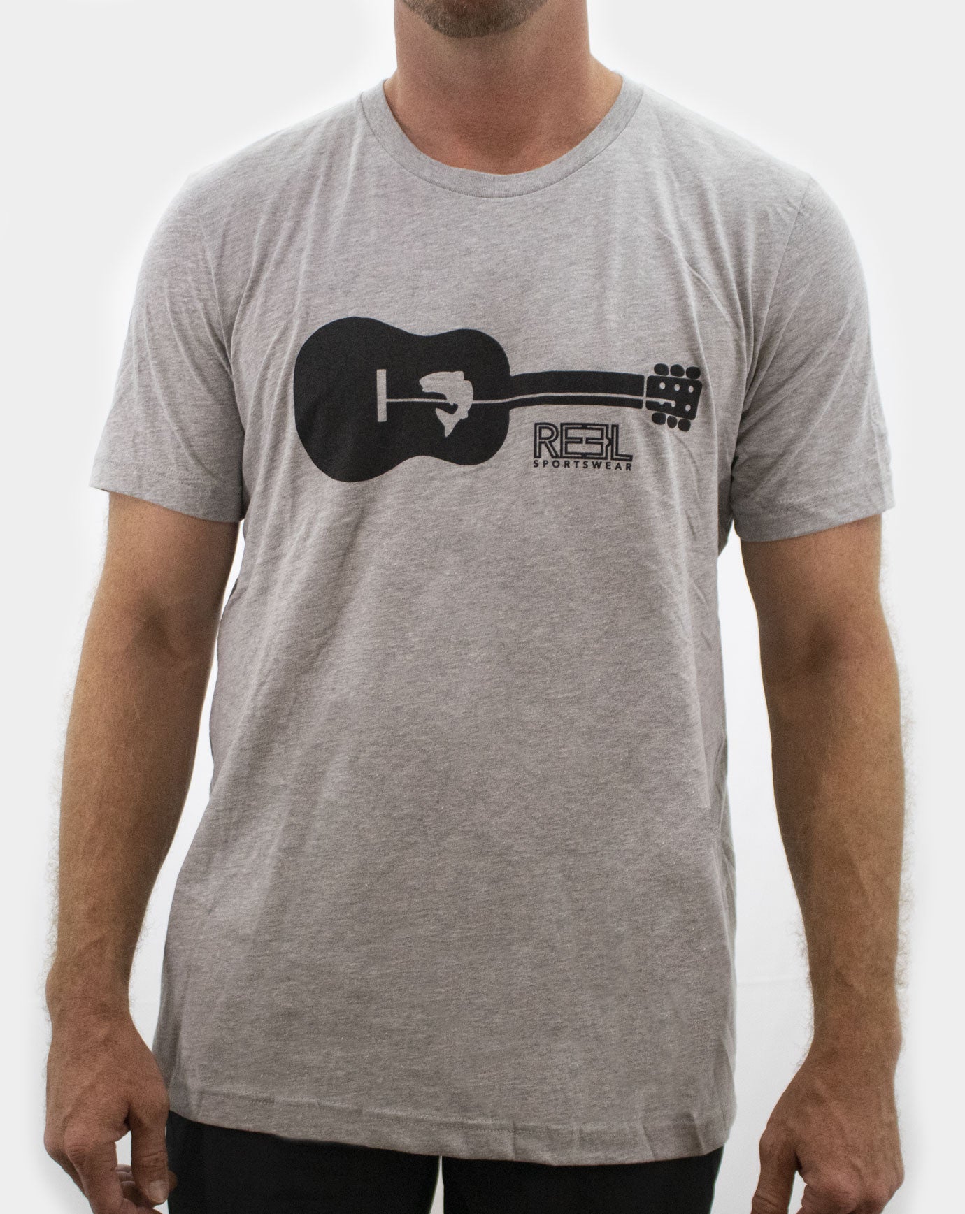 Sunset Fishing Tee | Heather Grey | Unisex Cotton Blend T-Shirt