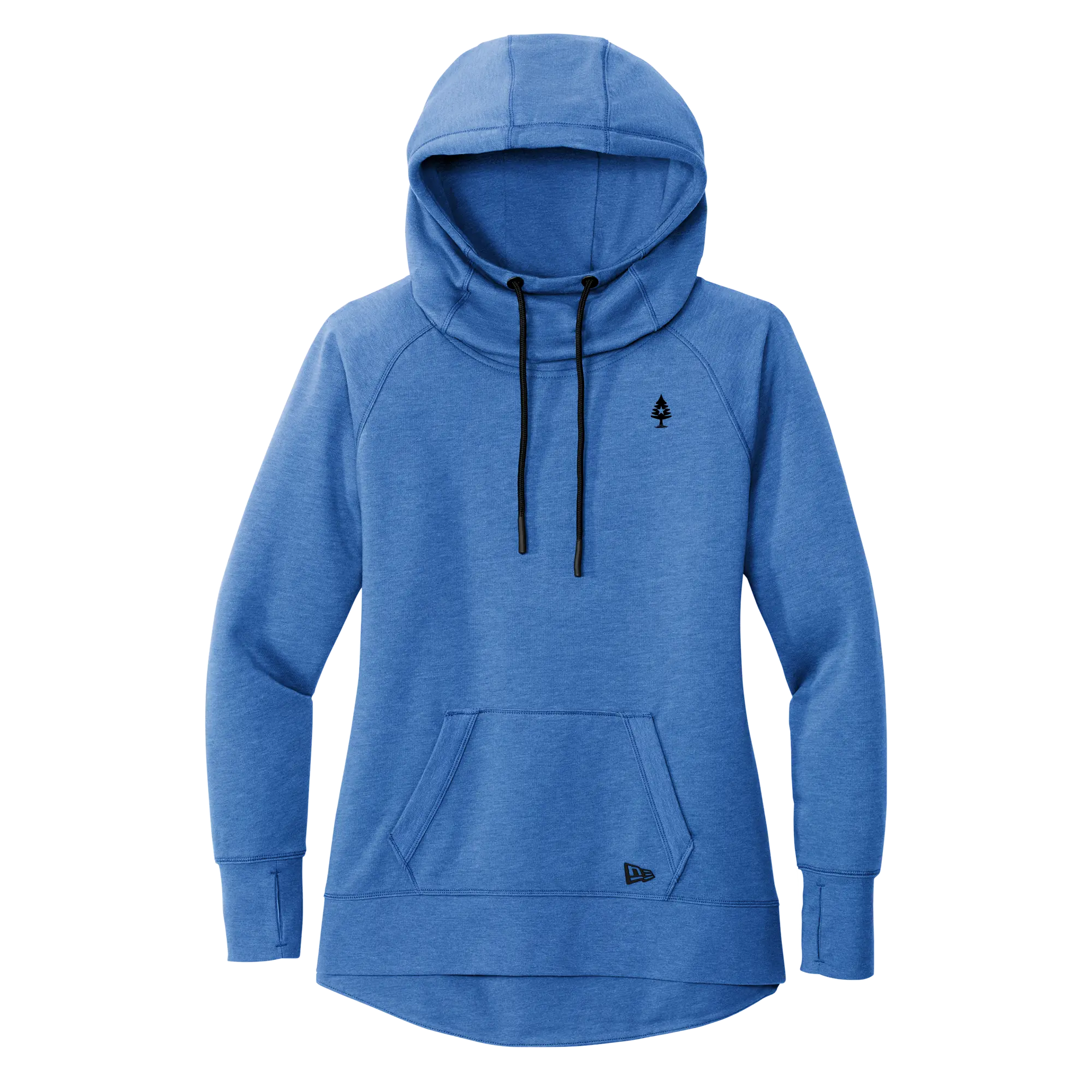 Heather Royal Blue Tri-Blend Fleece Hoodie for Women