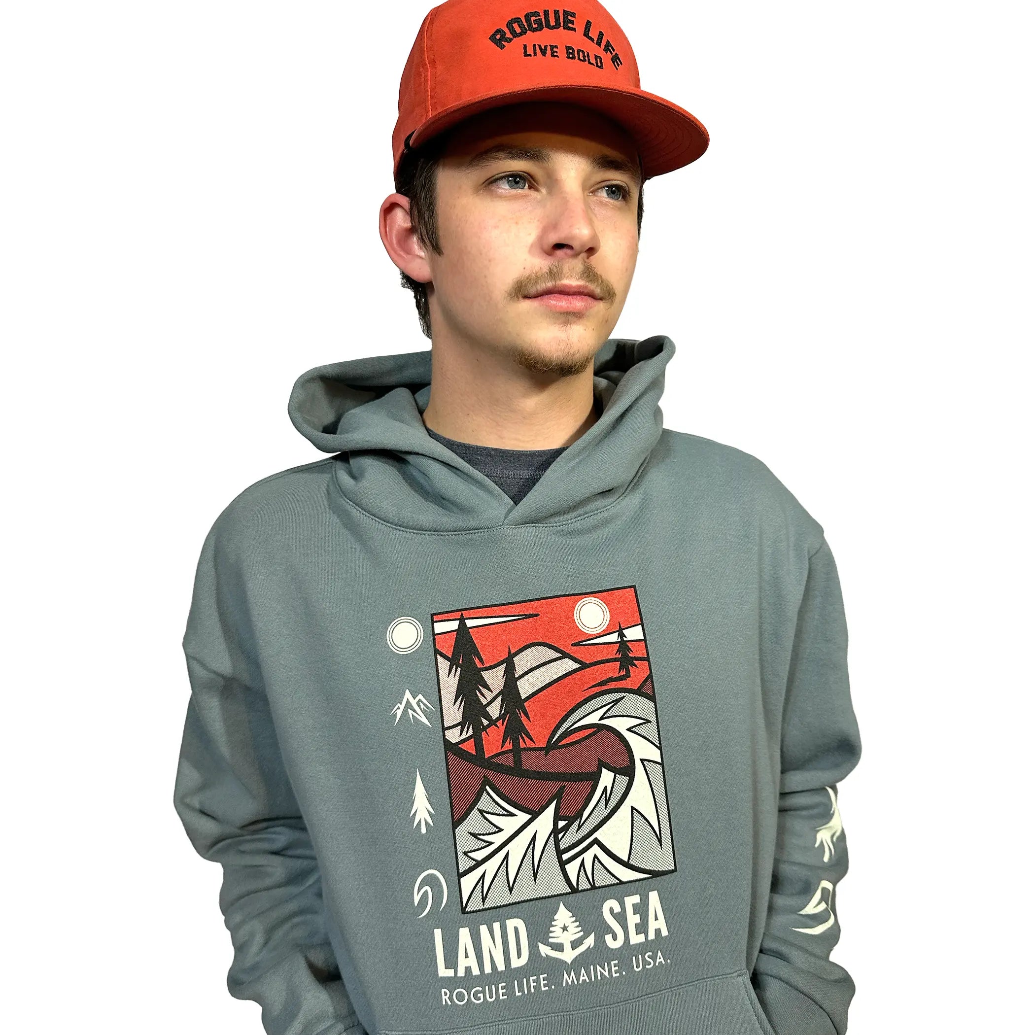 Maine Elements Hoodie - Blue Magic Unisex Sweatshirt for Land & Sea Adventures