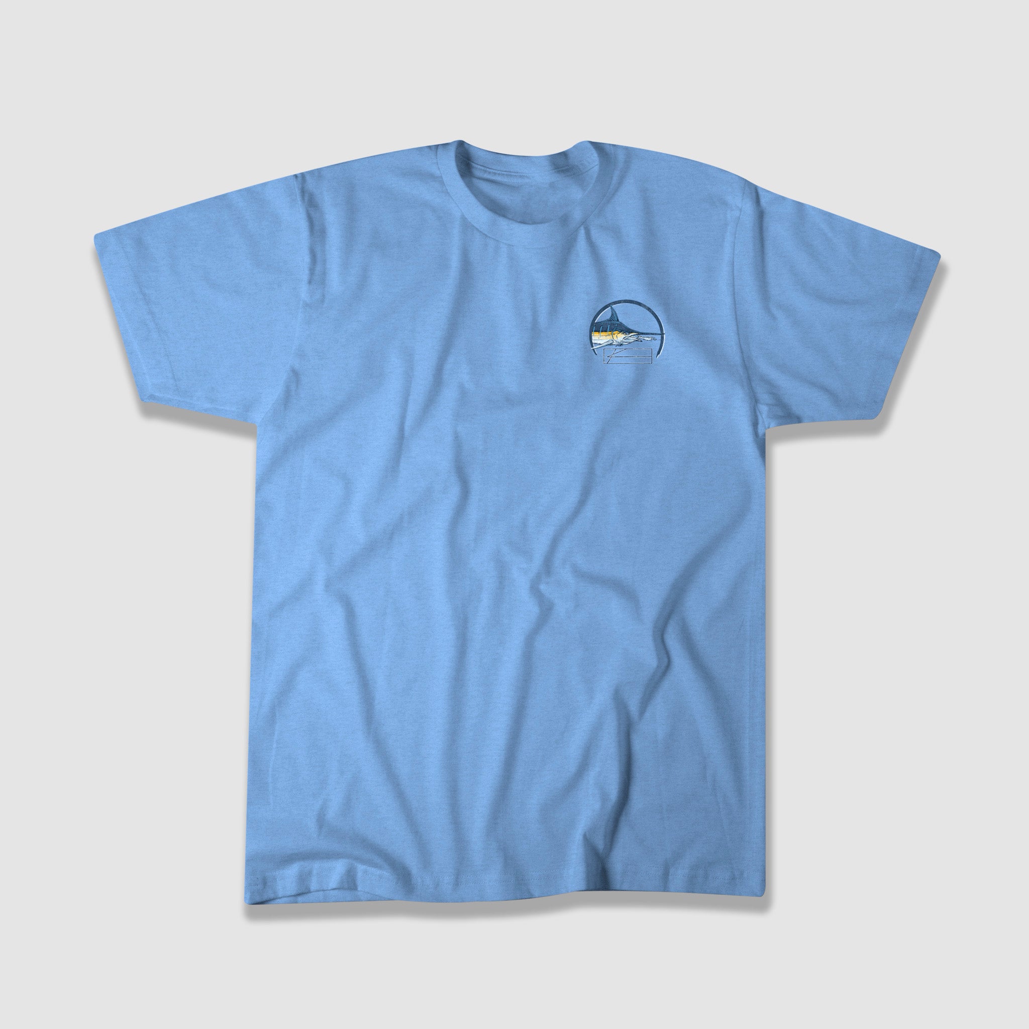 Blue Heather Fishing T-Shirt for Men, Ultra-Soft Material
