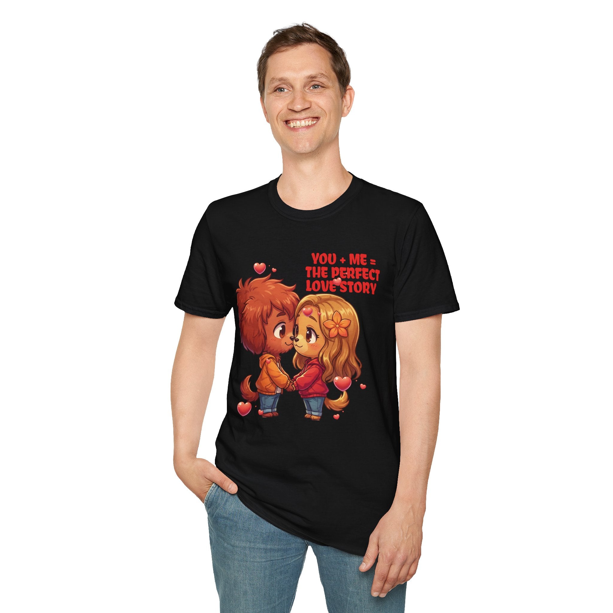 Love Story Dog Couple Unisex Tee